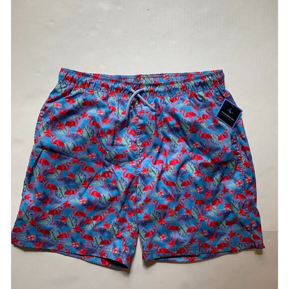 Tailorbyrd Other - TailorByrd Pool Blue Flamingo size Medium Swim Trunks